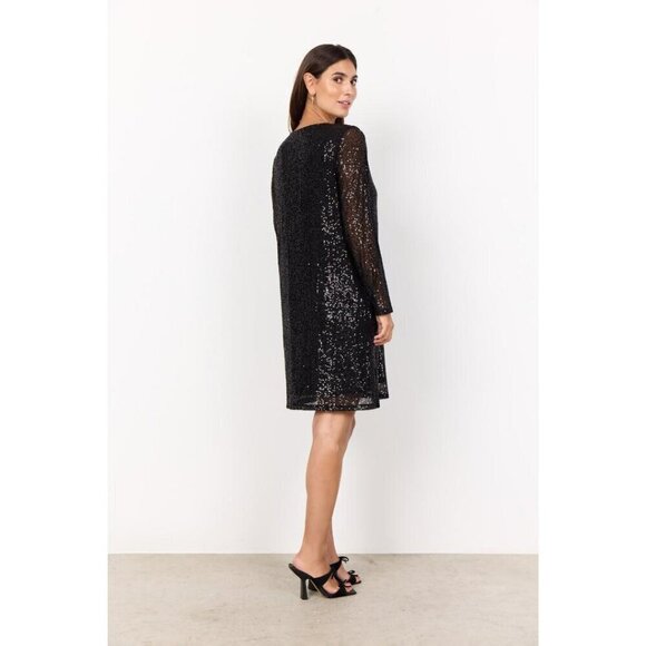 SOYA CONCEPT Nanette 2 Black Sequin Glam Dress - Picture 3 of 5